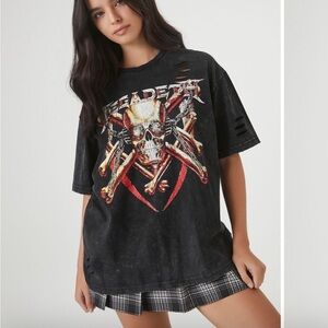 Distressed megadeath graphic tee
